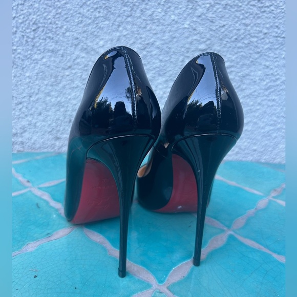 Christian Louboutin Pigalle Follies 100MM Pumps Black Patent - Picture 14 of 16